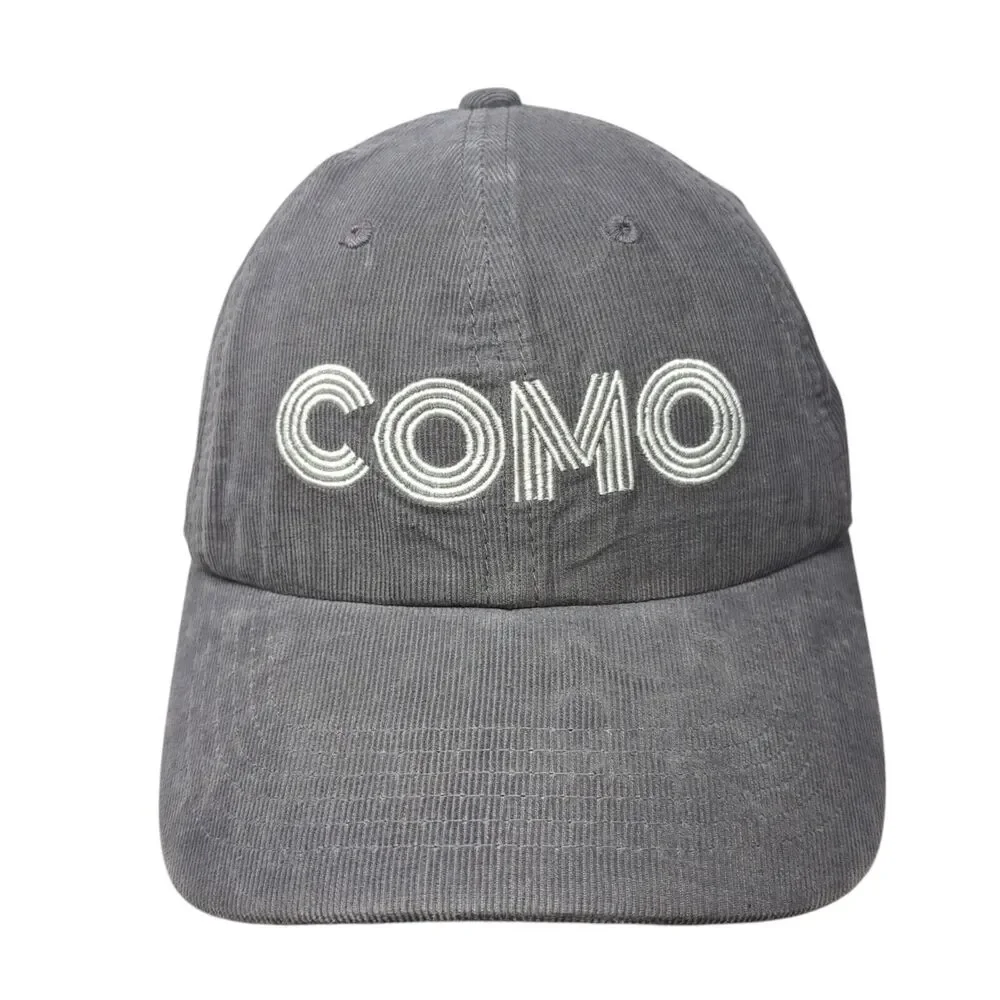 Como Slideback Hat Gray One Size Corduroy Top of the World 6 Panel